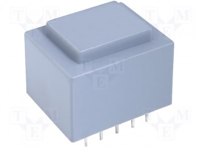 Трансформатор TSZZ1.8/2X9V Трансформатор: залят; 2VA; 230VAC; 9V; 9V; 0,11A; 0,11A; Монтаж: PCB